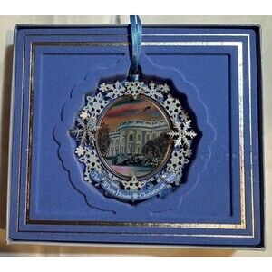 2009 The White House Historical Assn Christmas Ornament W/ Orig Box & Booklet
